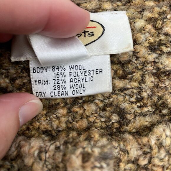 Talbots Sweater Cardigan Womens Medium Brown Wool Blend Long Sleeve Snap Close - Picture 6 of 9